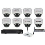5MPx PTZ kamerový IP POE set - 8x MINI PTZ NVR 3016, router, POE switch 8 + 1| ZONEWAY 8-PTZ4XC50+3016