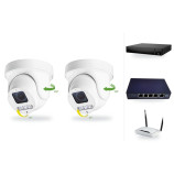 Kamerový set 2 kamery: mini IP kamera PTZ 6 Mpx, zoom 4x, PoE switch 4+1, NVR3016 | ZONEWAY 2-X4DM6S-3016