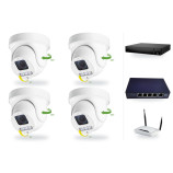 Kamerový set 4 kamery: mini IP kamera PTZ 6 Mpx, zoom 4x, PoE switch 4+1, NVR3016 | ZONEWAY 4-X4DM6S-3016