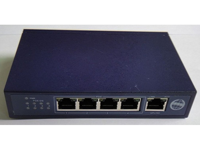 PoE switch, 4+1 port 10/100M, 15.4W/port,  PoE31004P