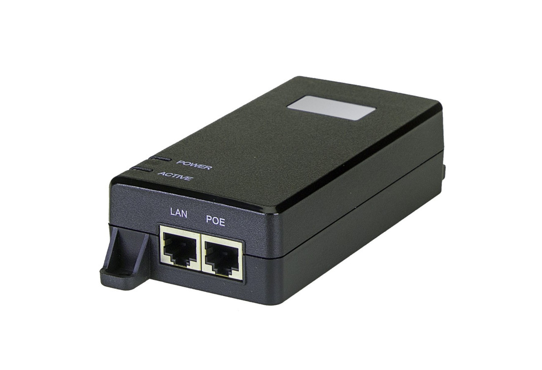 HI-PoE injektor 802.3af/at 55V 1,1A 60W